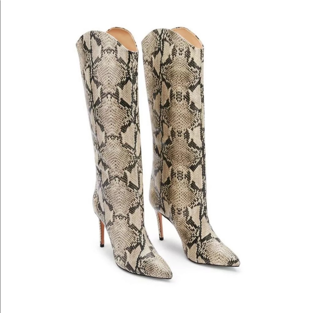 Schutz Maryana Snakeskin Heel Knee Boot Sz 6.5!!!